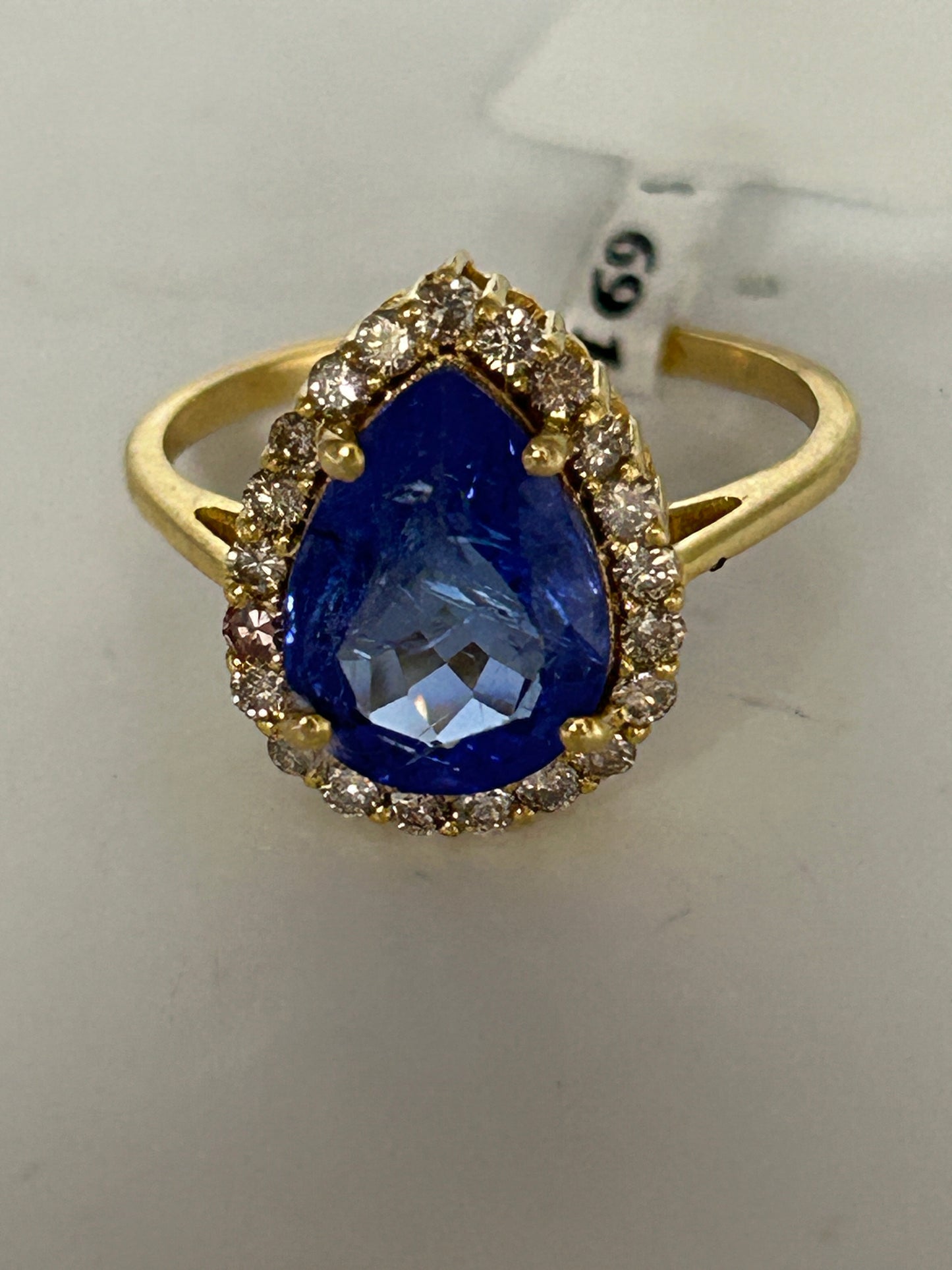 Tanzanite 14k Solid Gold Diamond Rings.Genuine handmade pave diamond Rings.