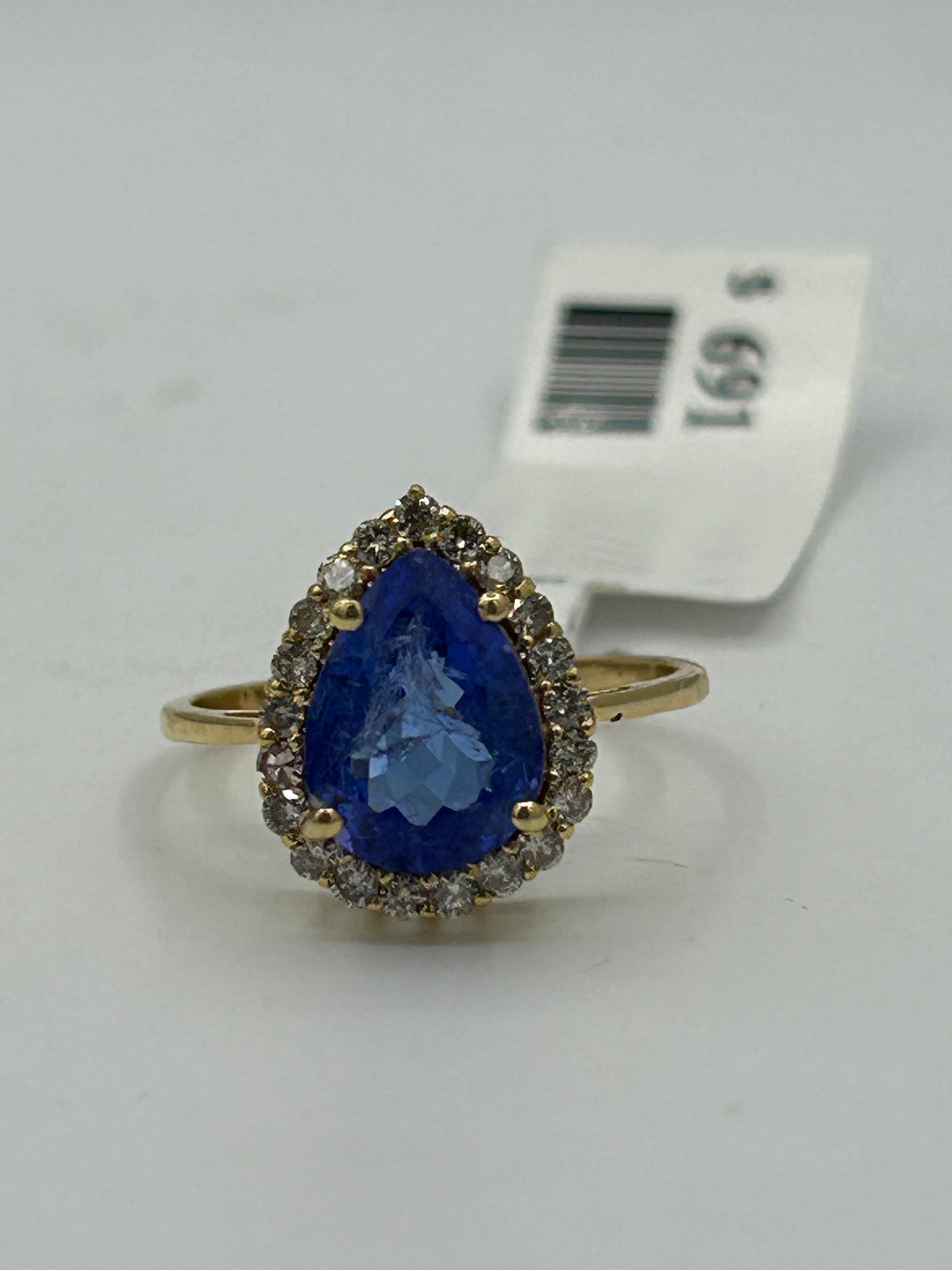 Tanzanite 14k Solid Gold Diamond Rings.Genuine handmade pave diamond Rings.