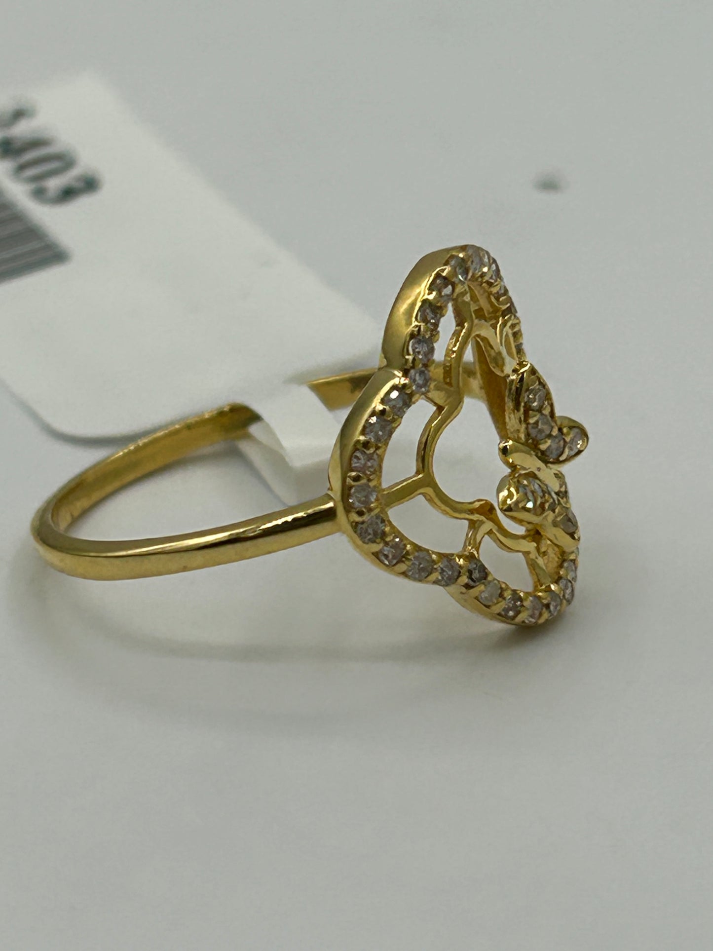 Butterfly 14k Solid Gold Diamond Rings.Genuine handmade pave diamond Rings.