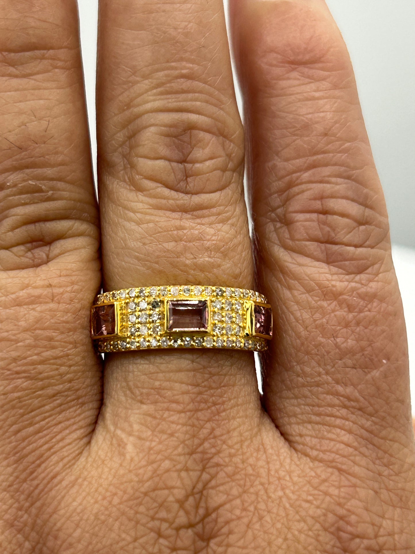 14k Solid Gold Diamond Rings.Genuine handmade pave diamond Rings.