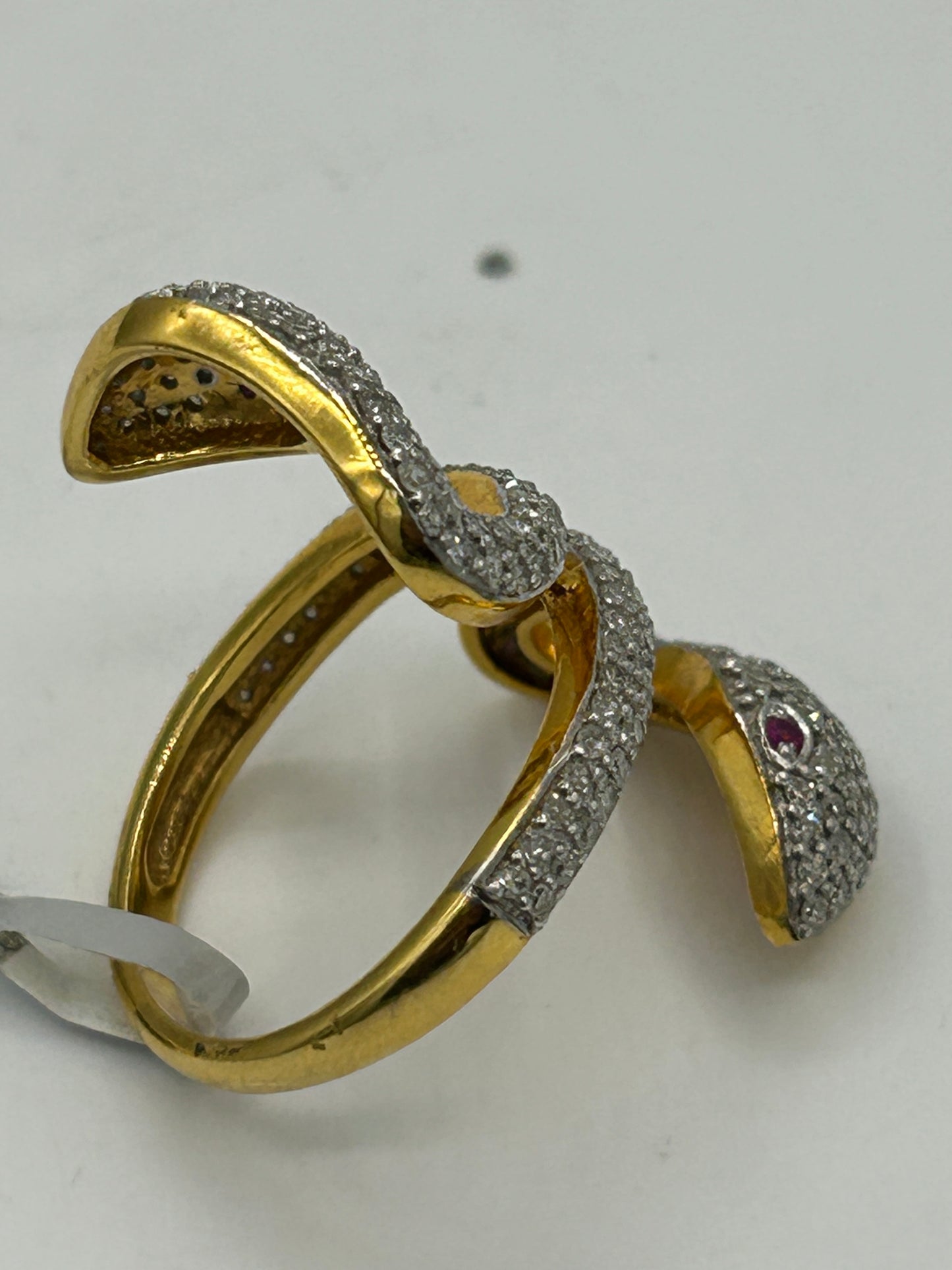 14k Solid Gold Snake Diamond Rings