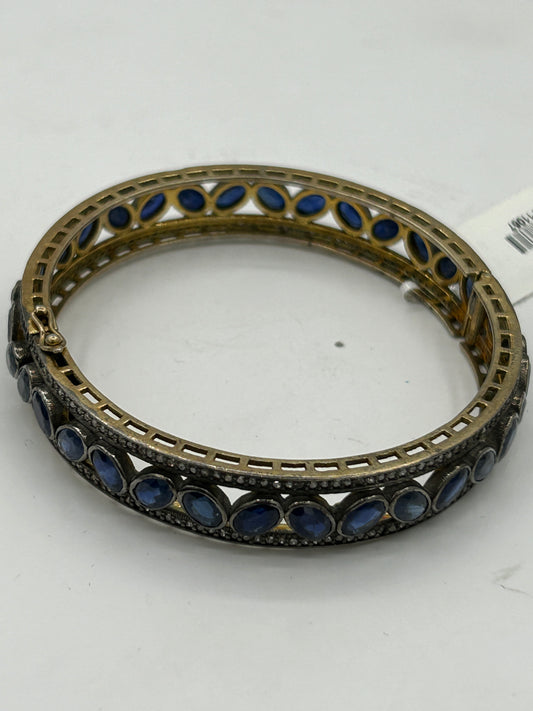 Blue Sapphire Diamond Bangle