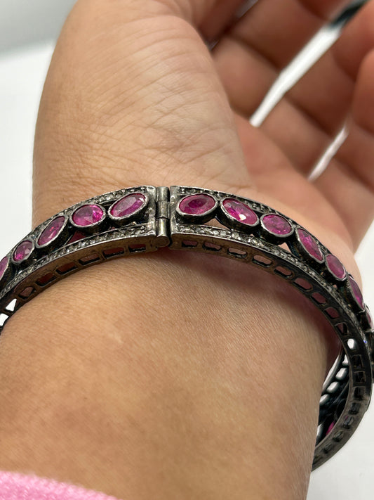 Ruby Diamond Bangle