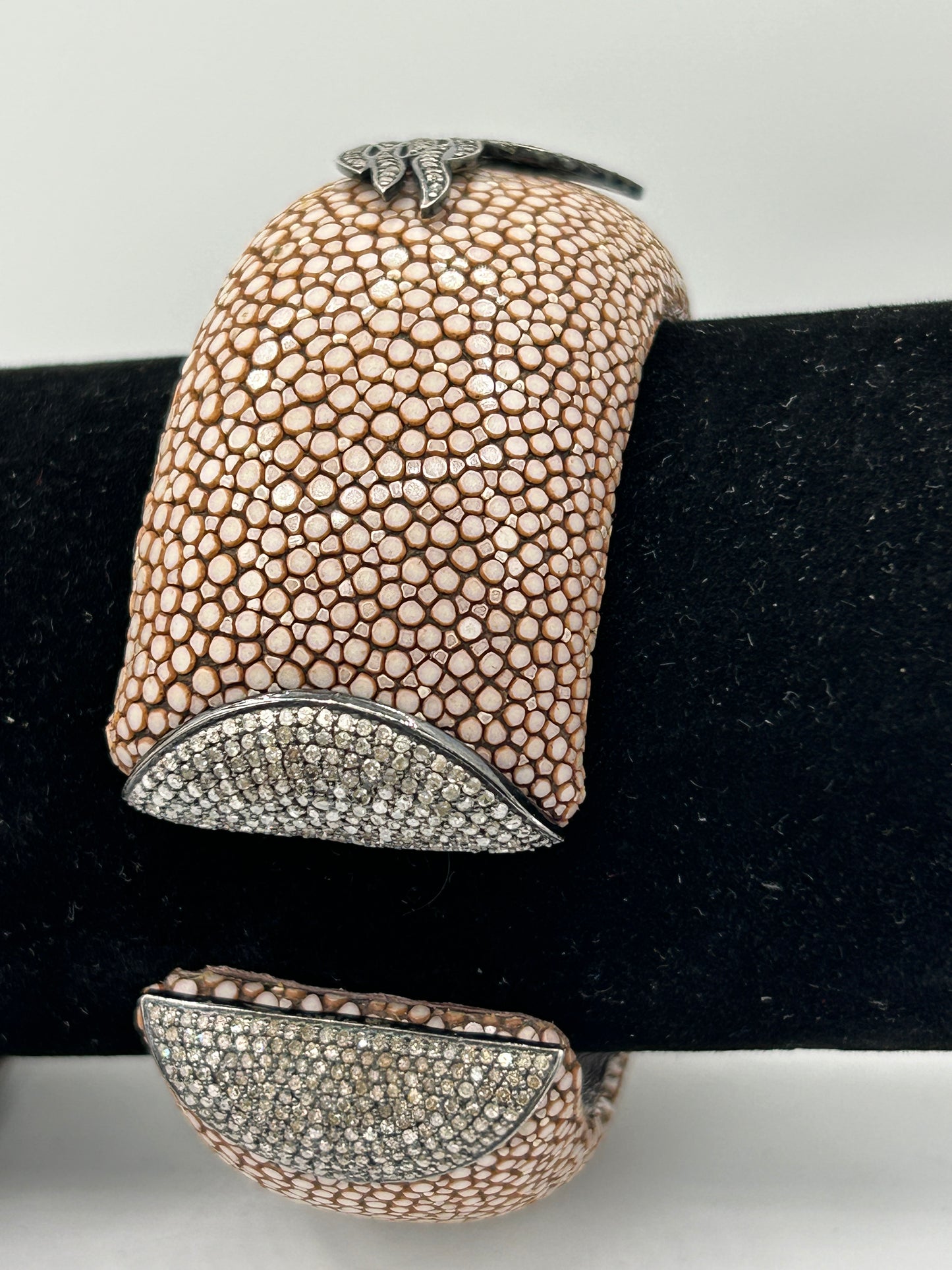 Leather Diamond Bangle