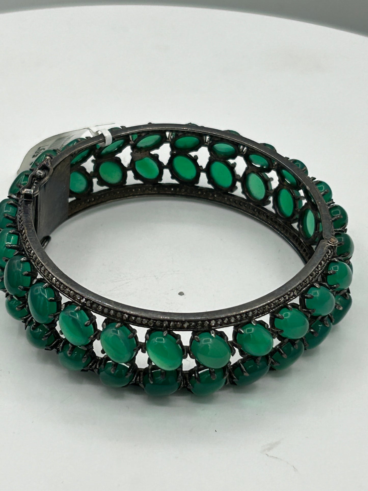 Green Onex Diamond Bangle