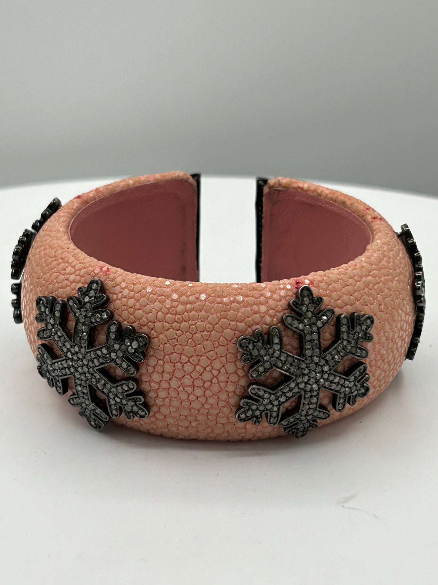 Leather Diamond Bangle