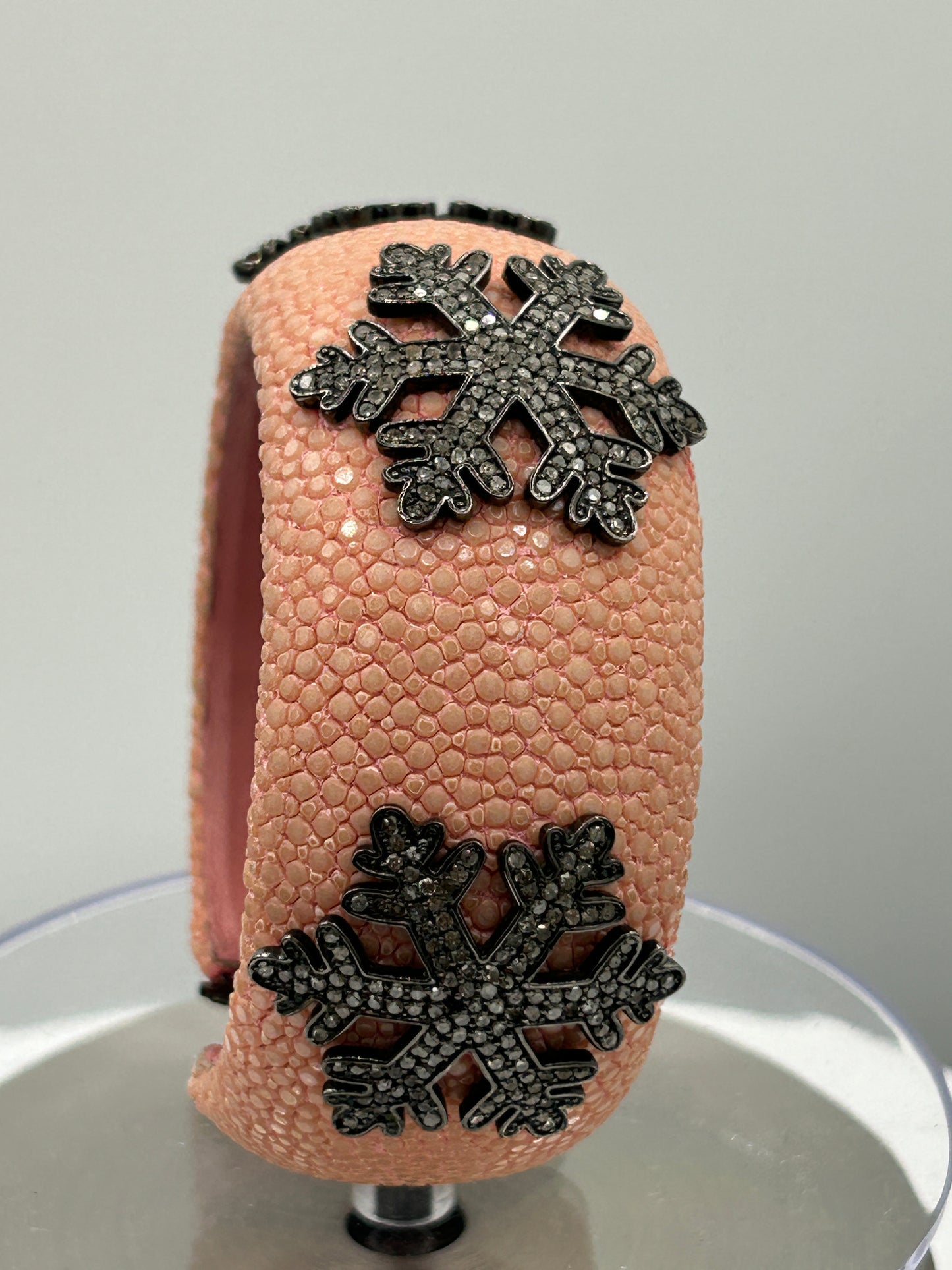 Leather Diamond Bangle