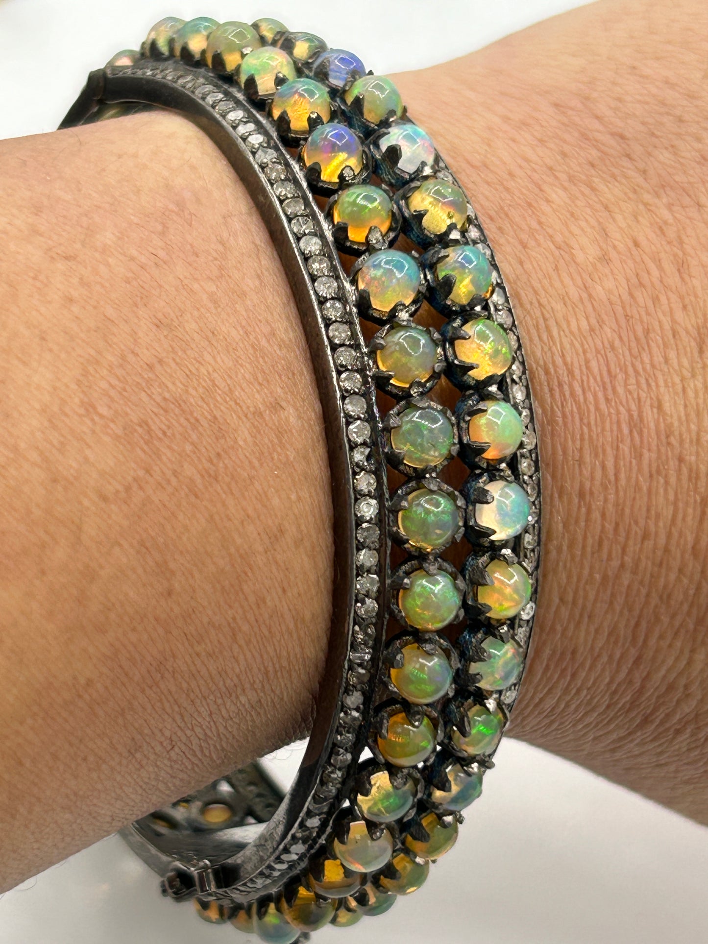 Opal Diamond Bangle