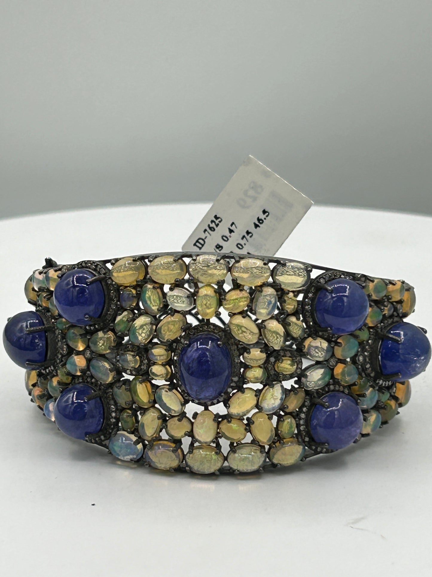 Opal Tanzanite Diamond Bangle