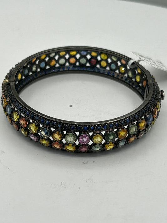 Multi Sapphire Diamond Bangle