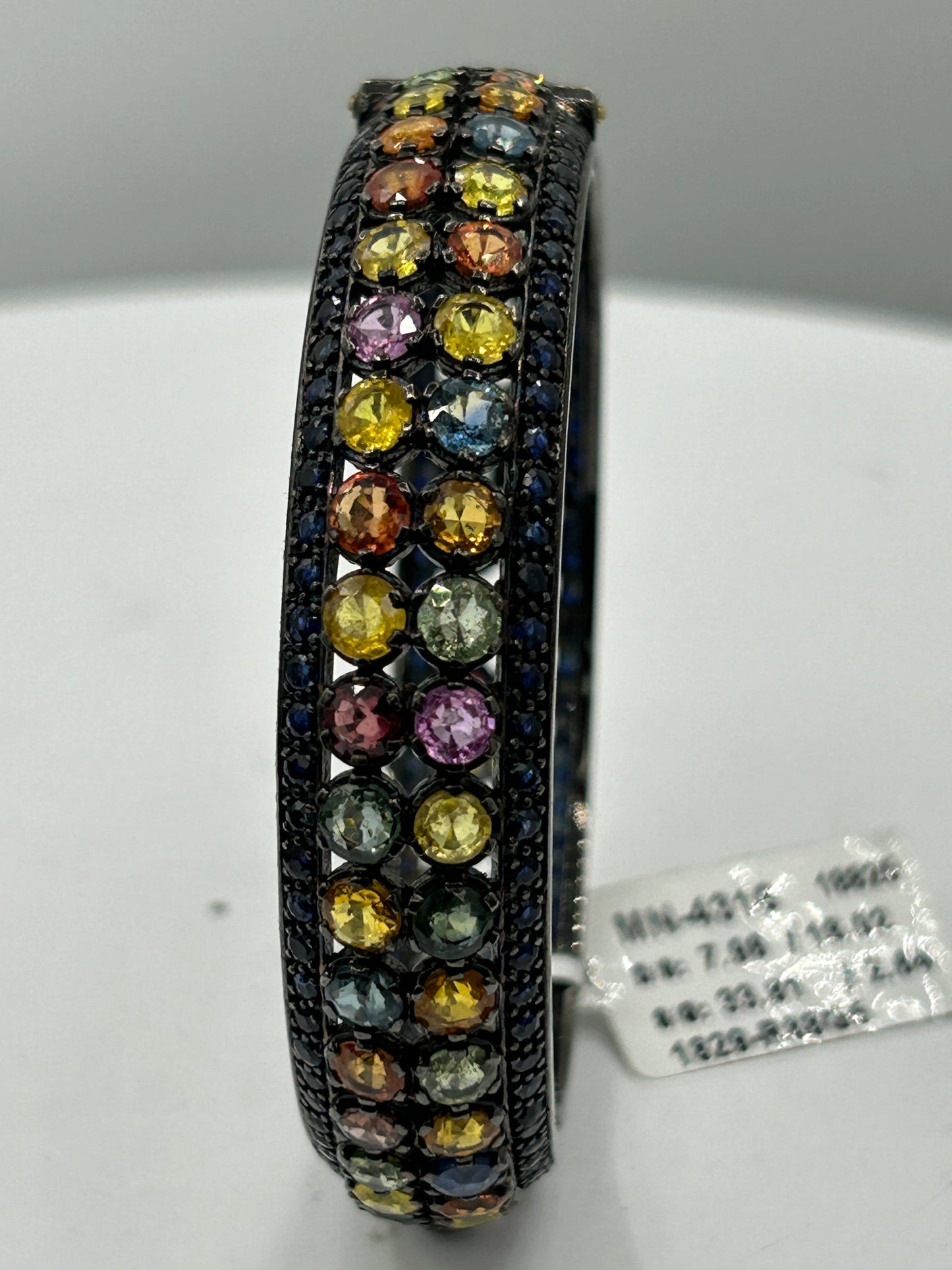 Multi Sapphire Diamond Bangle