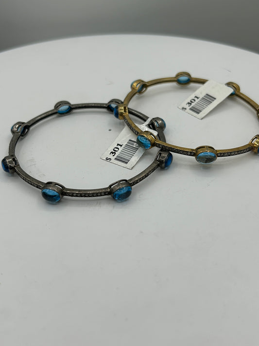 Blue Topaz Diamond Bangle