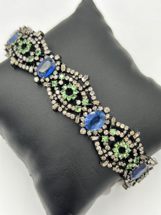 Tsavorite Tanzanite Diamond Designer Bracelet