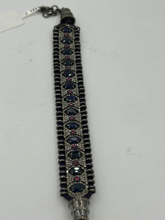 Ruby Sapphire and Diamond Bracelet