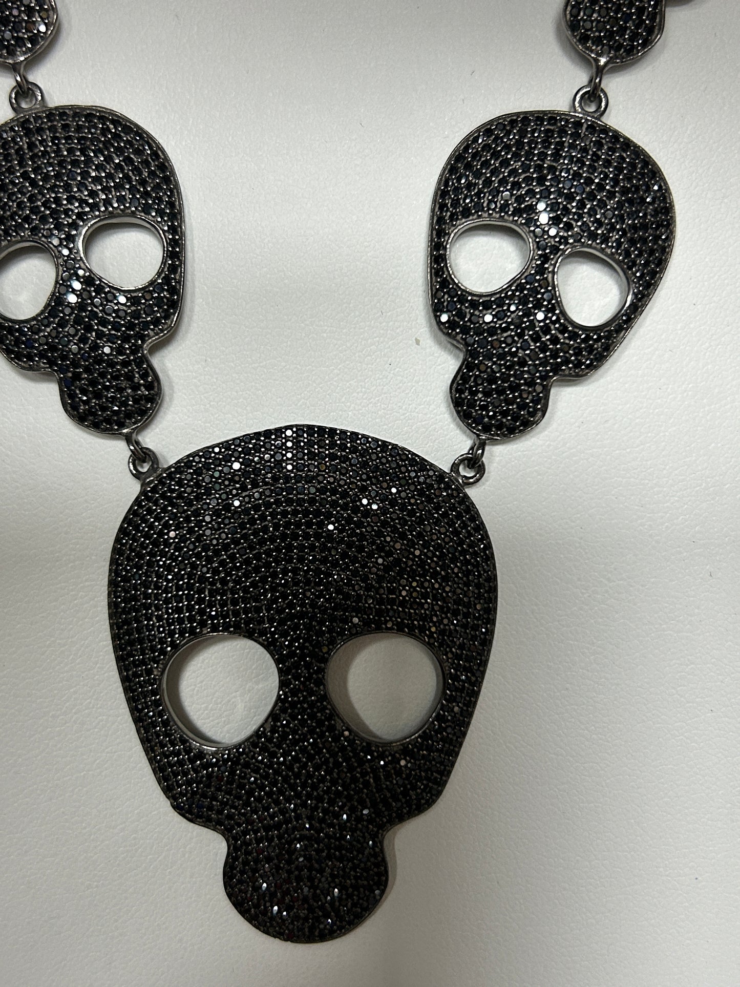 Skull Black Spinel Designer Necklace