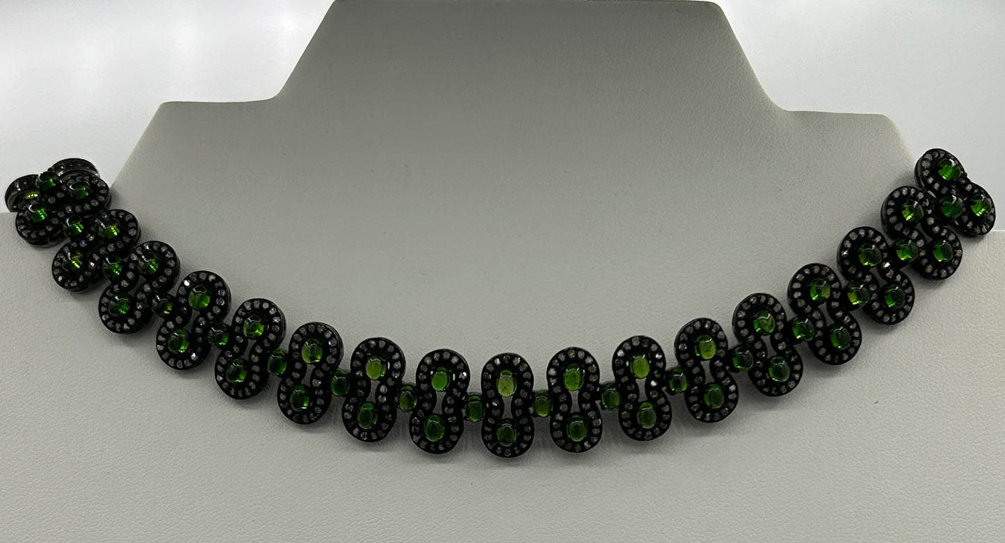 Peridot Chokar Diamond Necklace