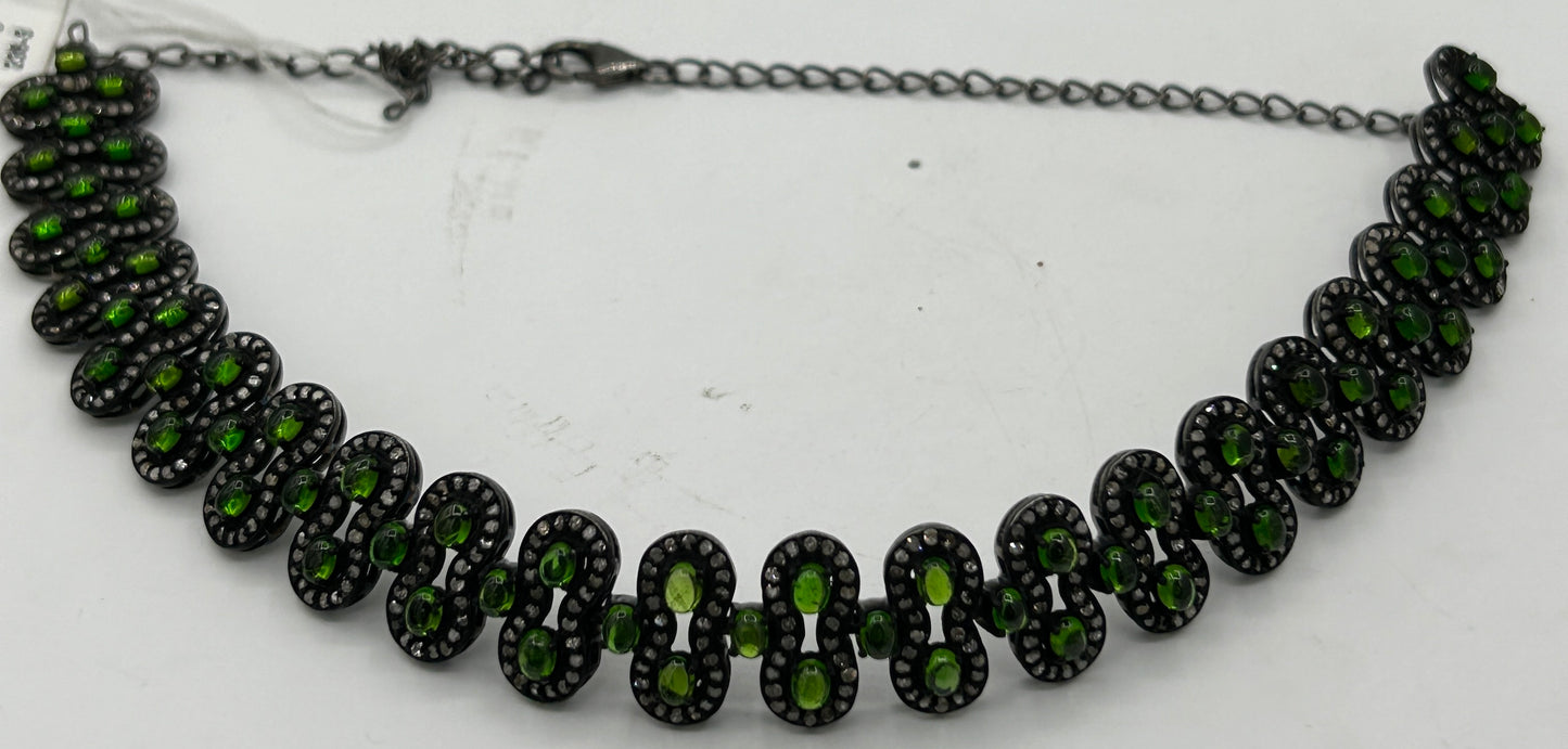 Peridot Chokar Diamond Necklace