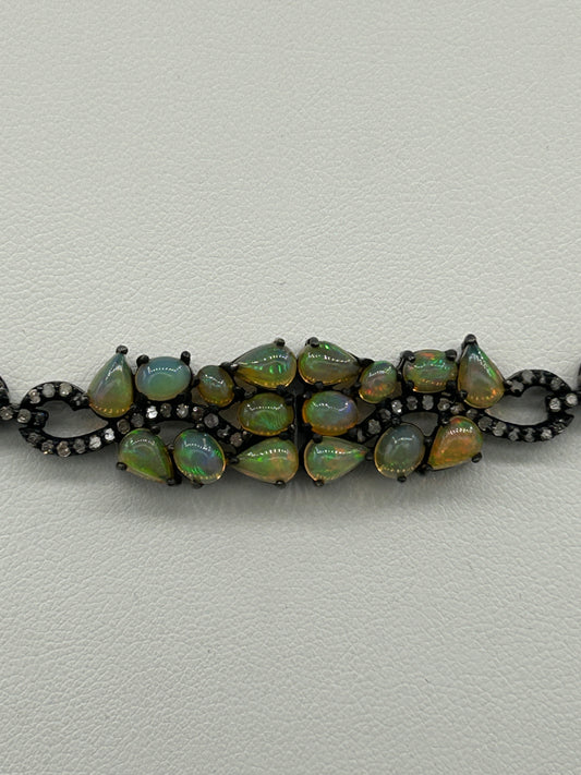 Opal Chokar Diamond Necklace