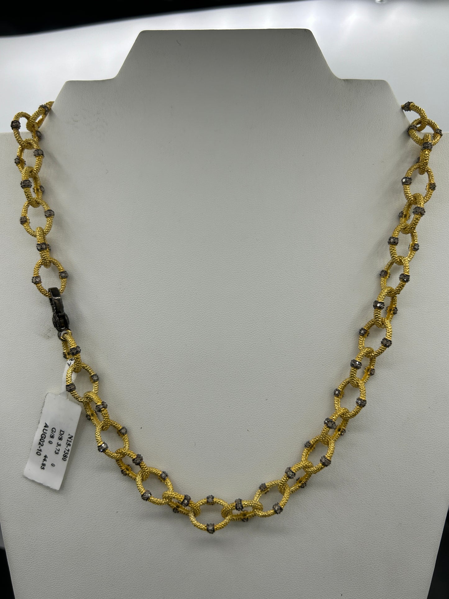 TwoTone Link Diamond Necklace