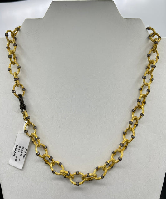 TwoTone Link Diamond Necklace