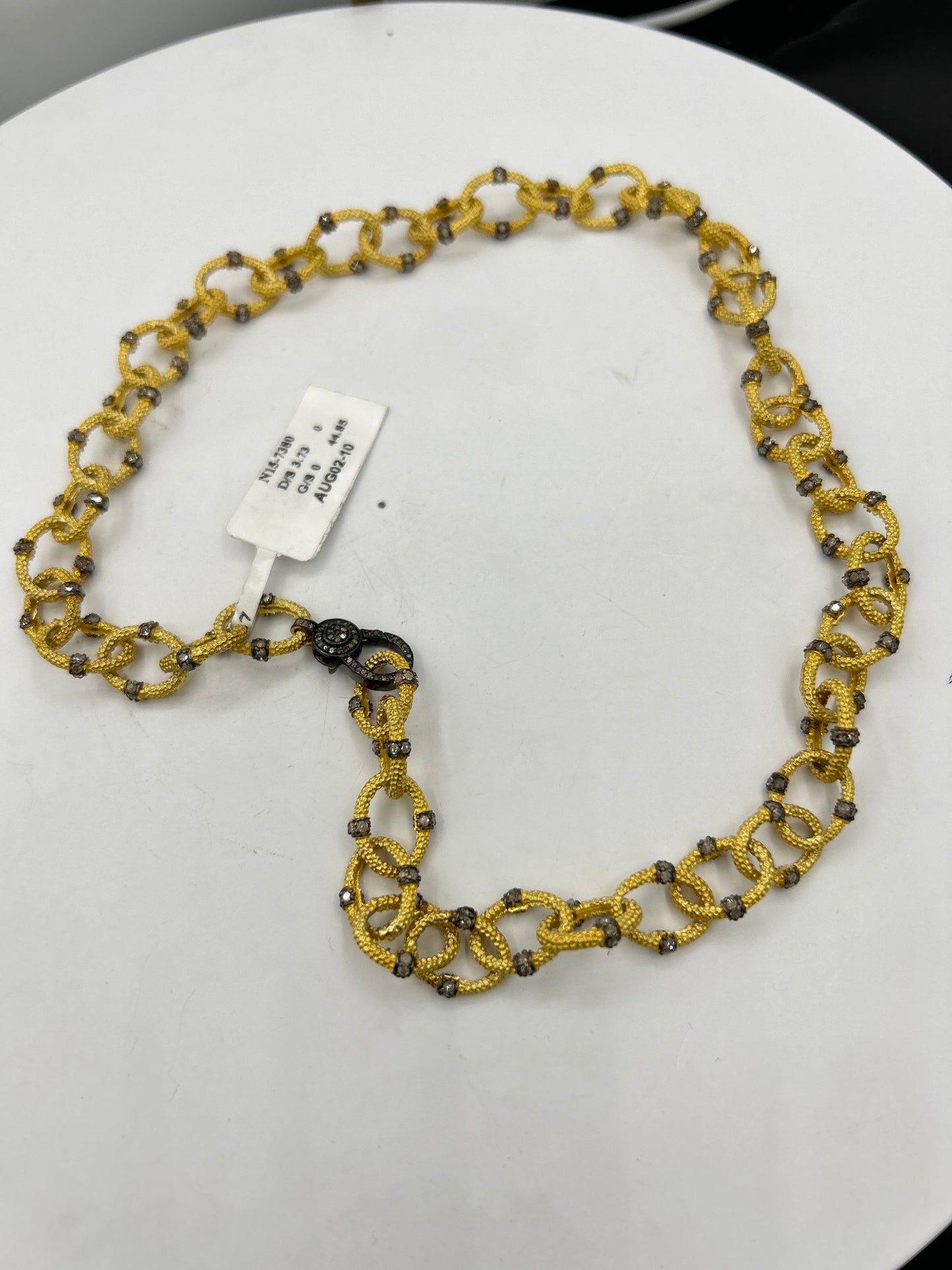 TwoTone Link Diamond Necklace