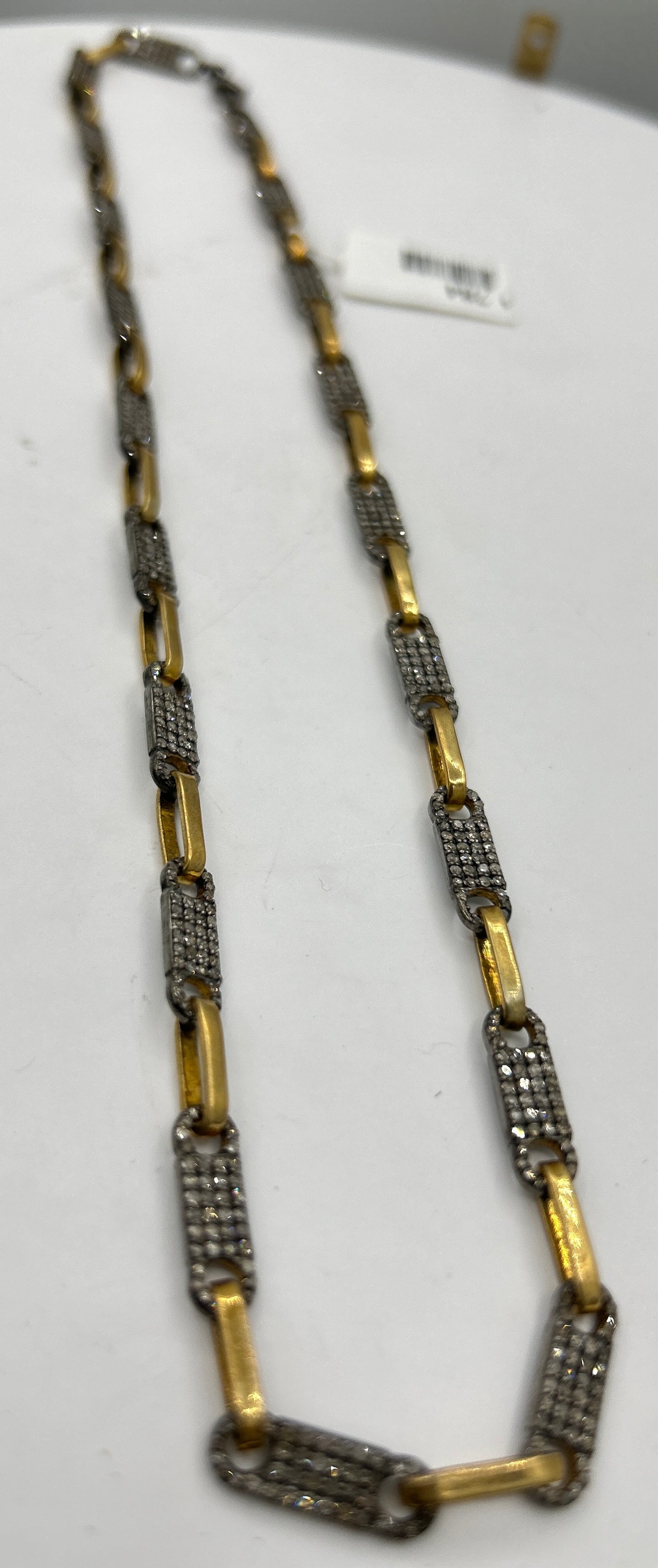 TwoTone Link Diamond Necklace