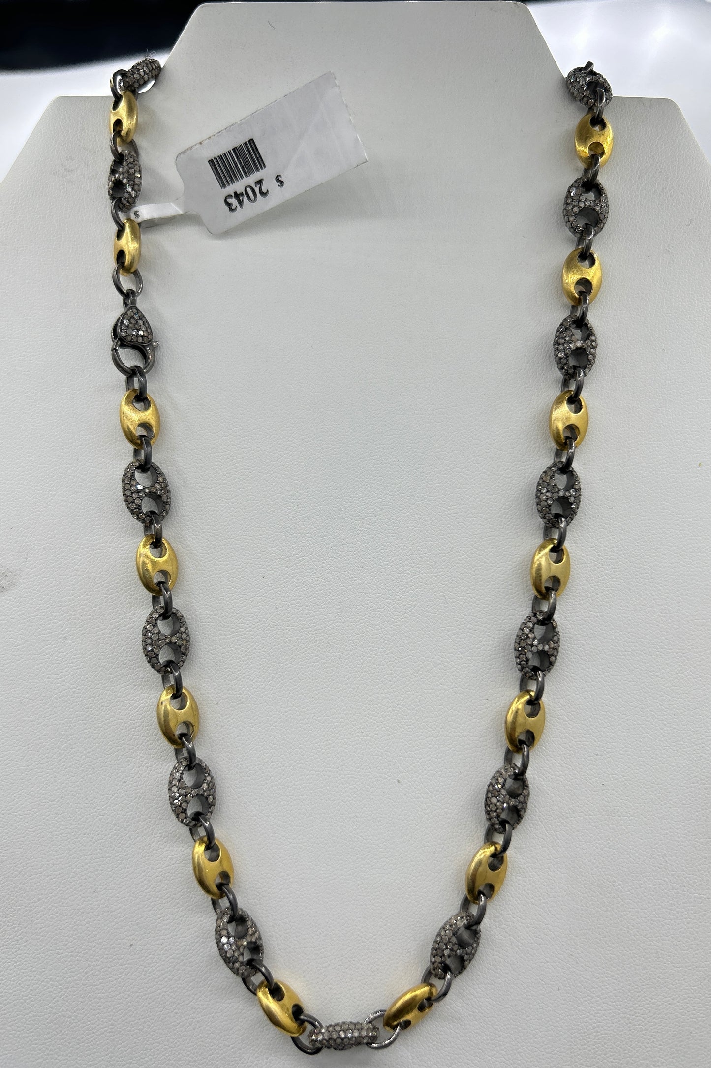 TwoTone Link Diamond Necklace