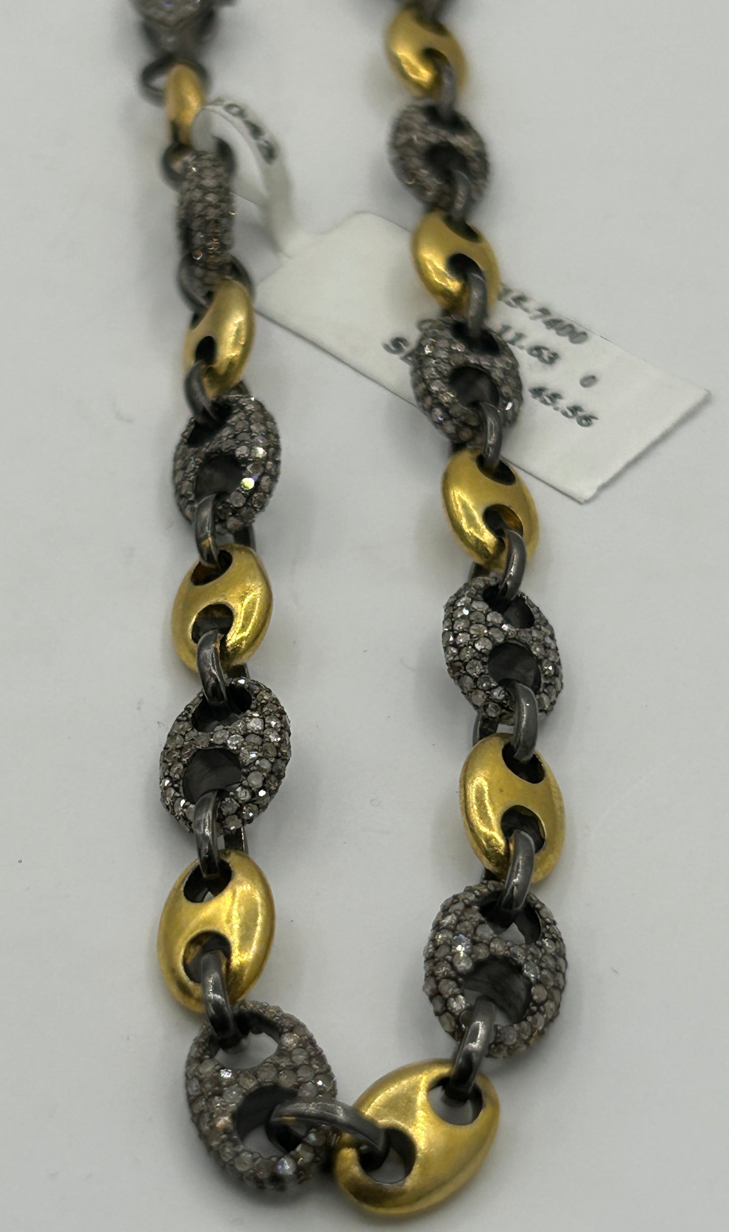 TwoTone Link Diamond Necklace