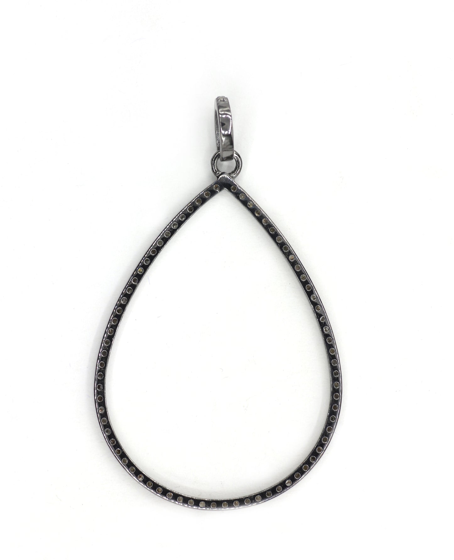 Pear Pave Diamond Pendant