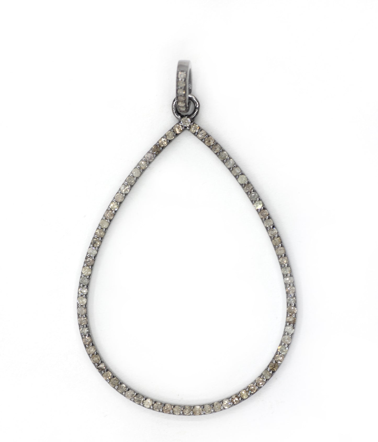 Pear Pave Diamond Pendant