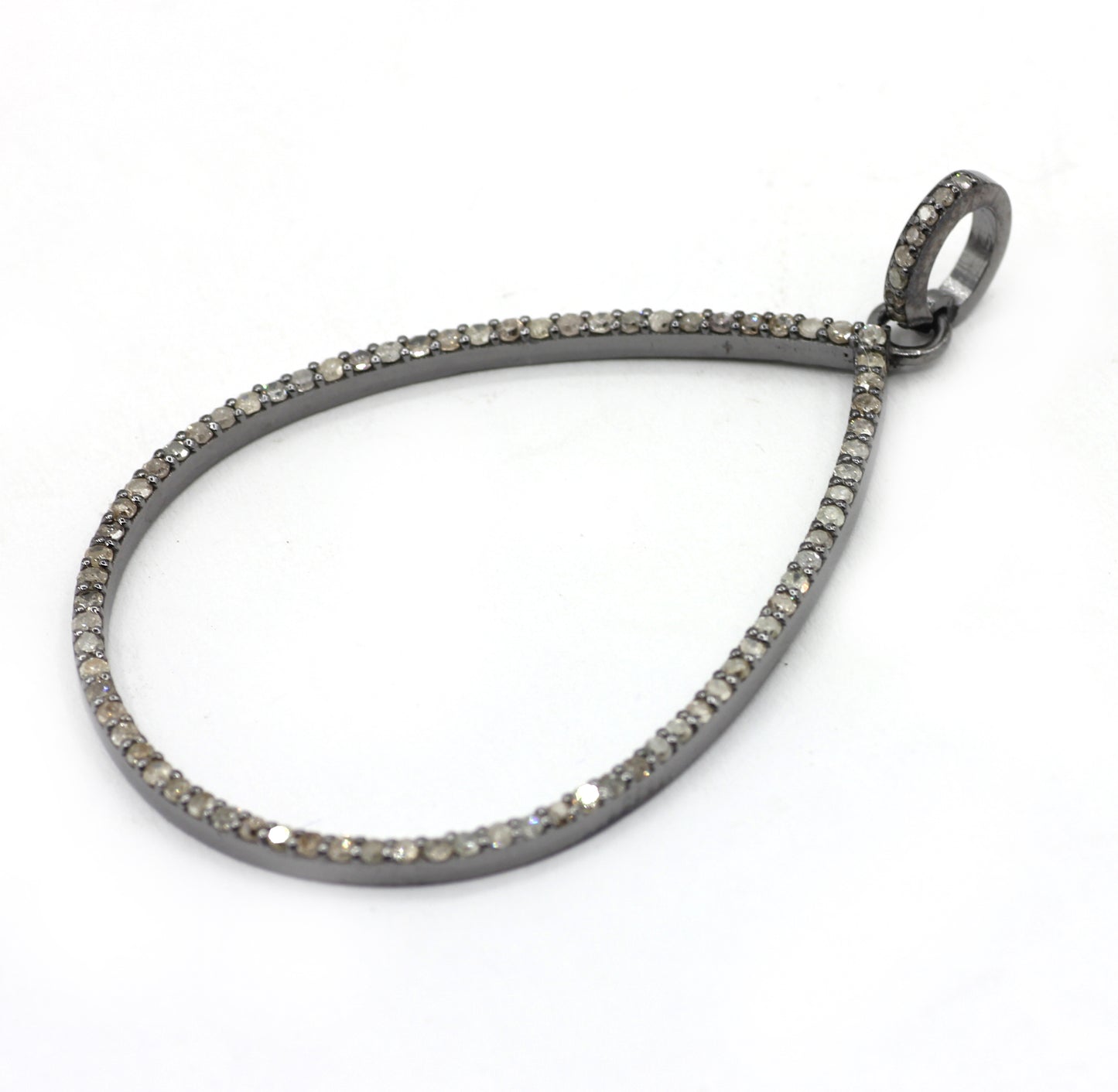 Pear Pave Diamond Pendant