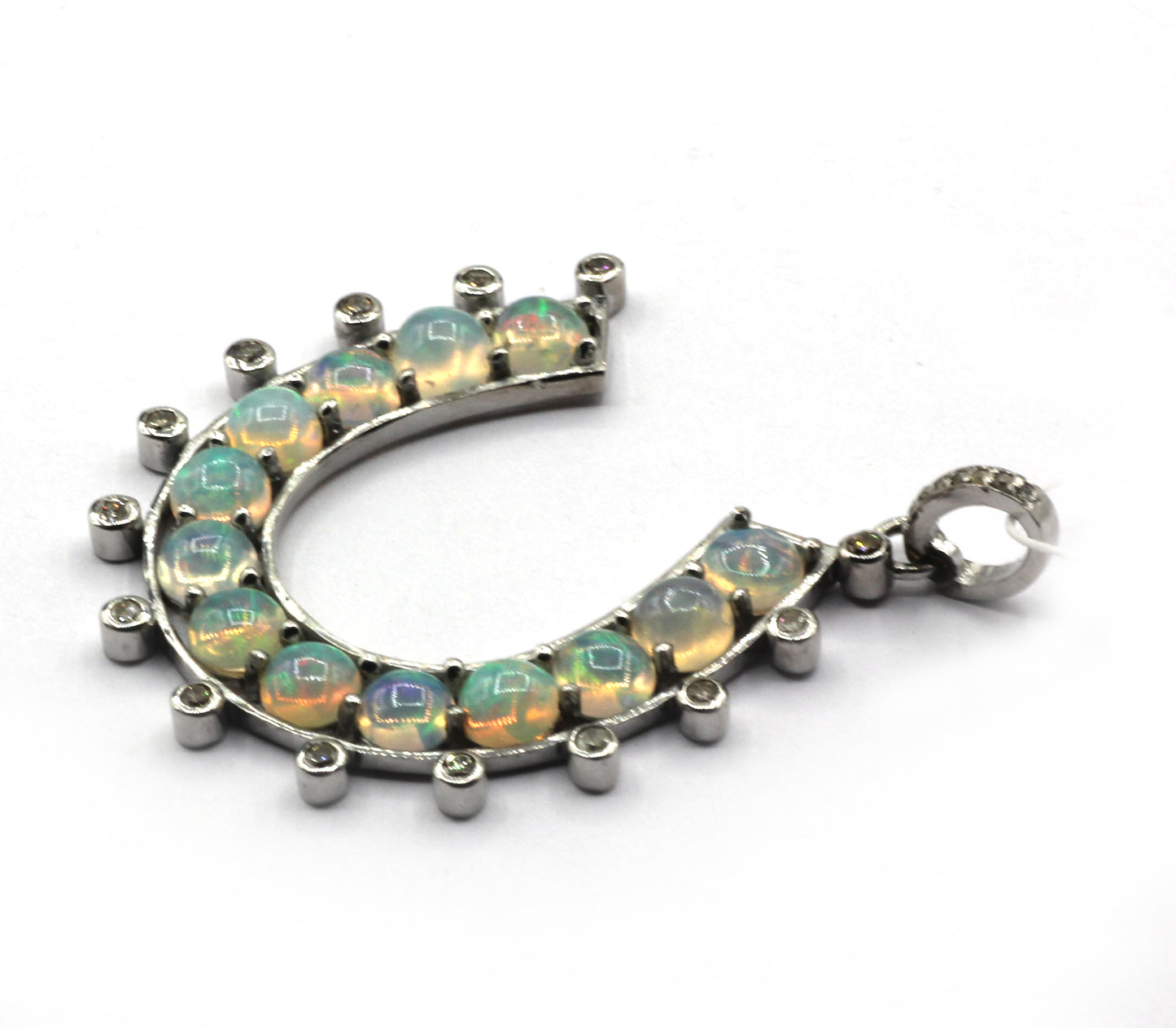 Horse shoe Pave Diamond Pendant