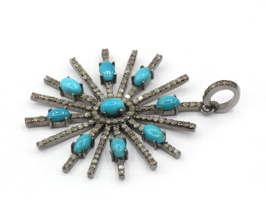 Star Pave Diamond Pendant