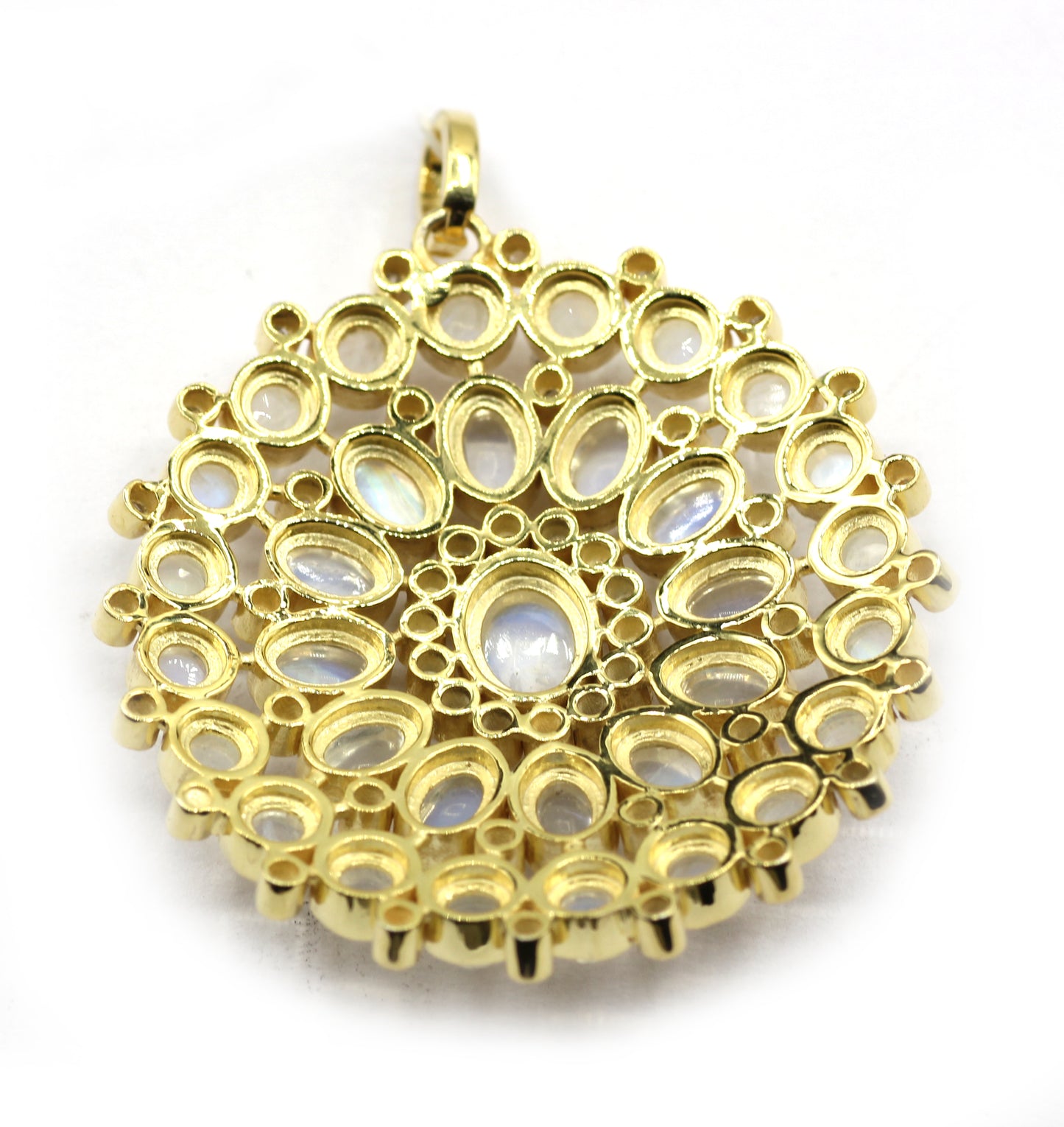 Oval 92.5 Silver Pave Diamond Pendant