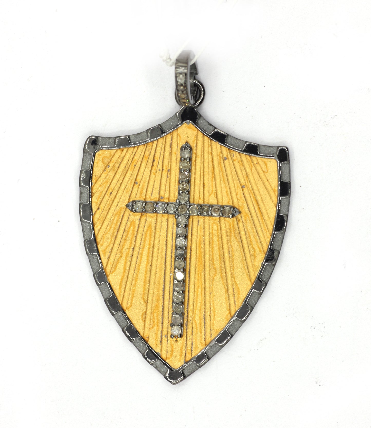 Cross Silver Pave Diamond Pendant