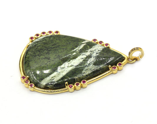 92.5 Silver Pave Diamond Pendant