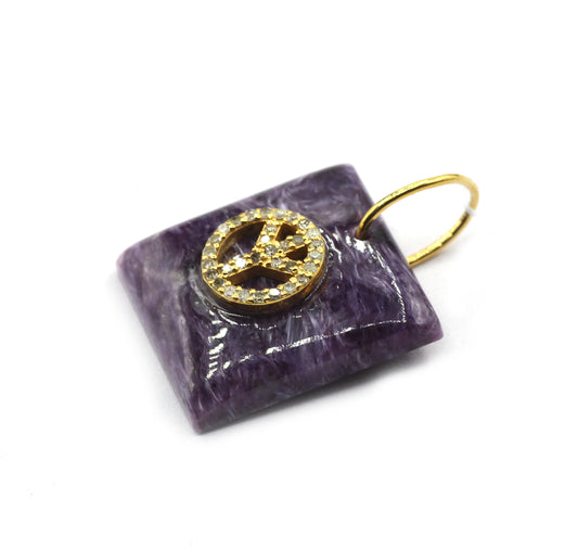 92.5 Silver Pave Diamond Pendant