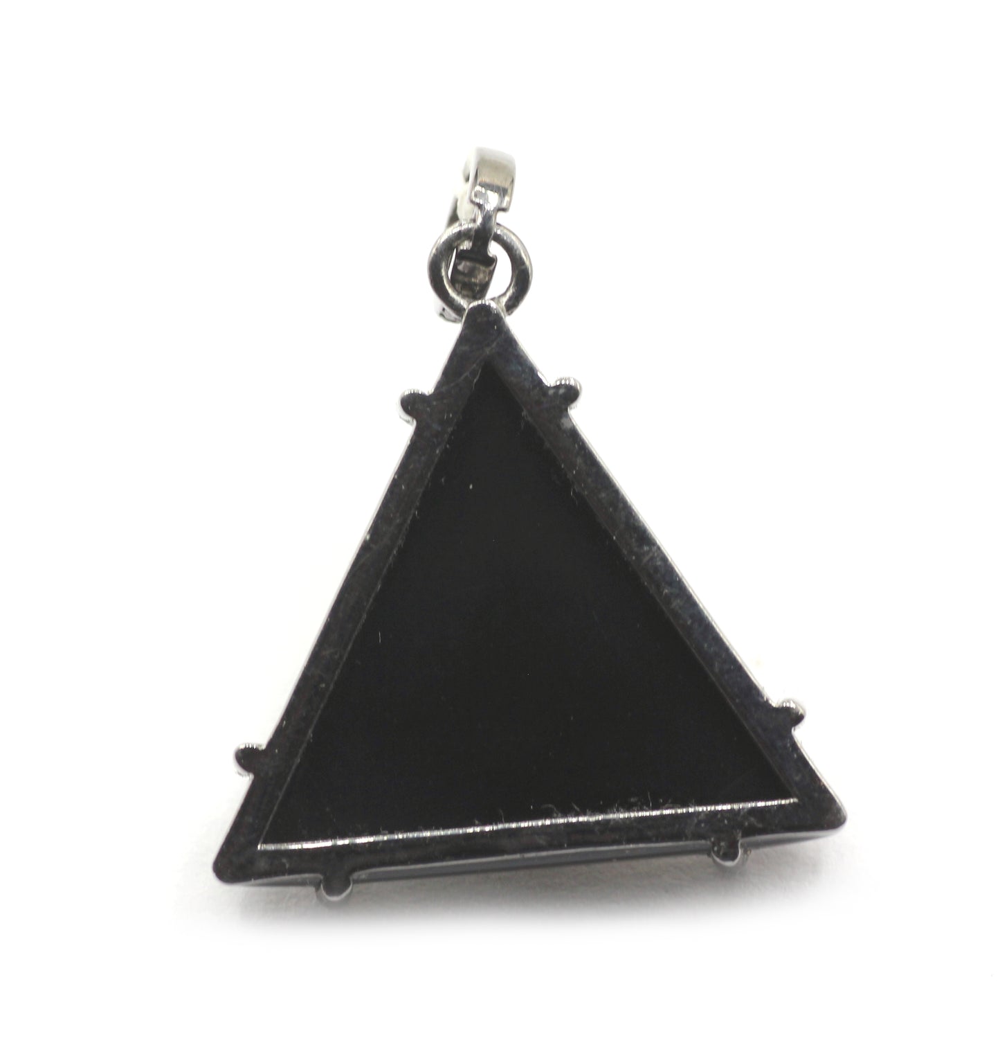 Triangle 92.5 Silver Pave Diamond Pendant
