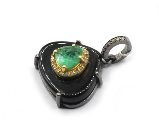 92.5 Silver Pave Diamond Pendant