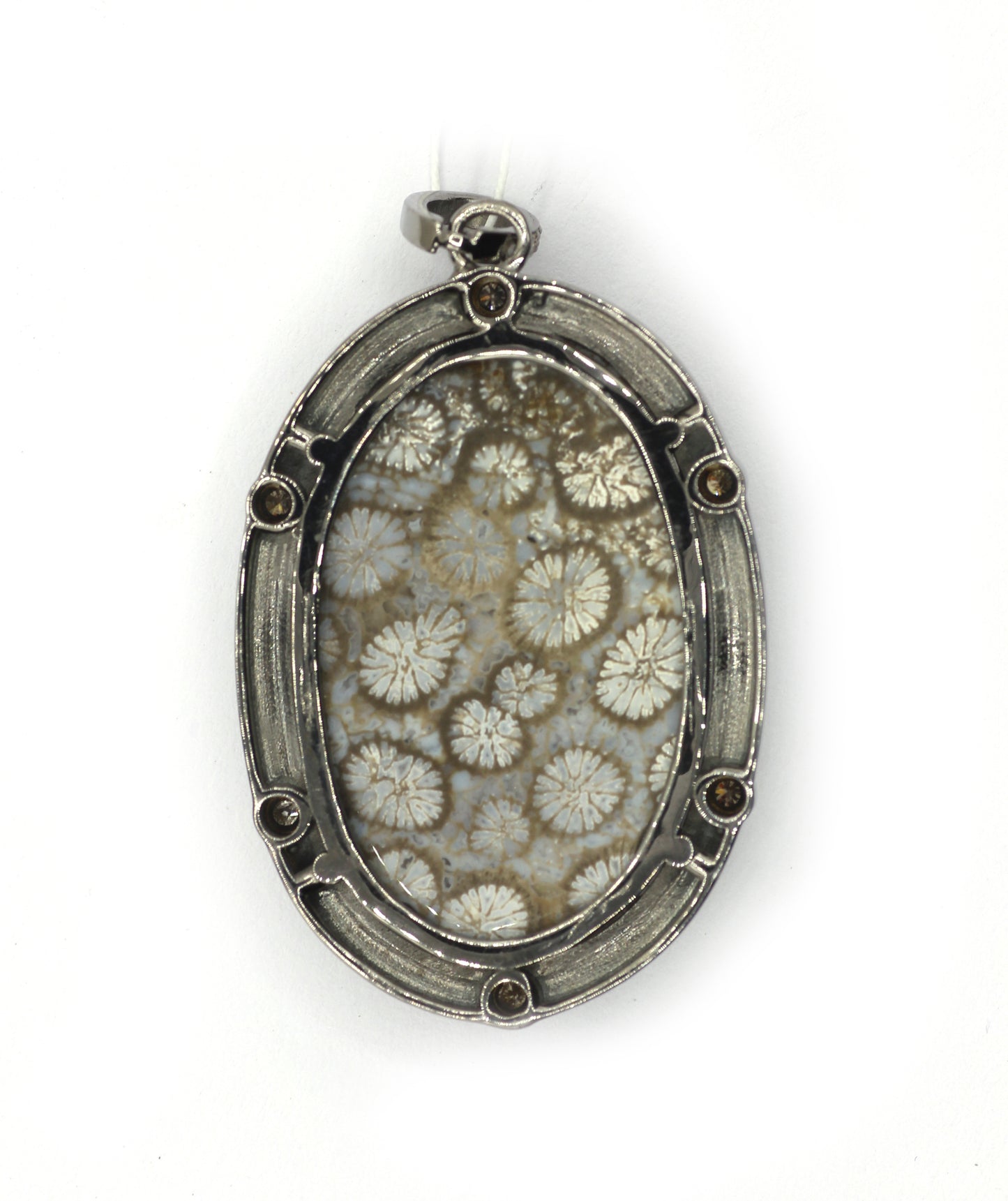 92.5 Silver Pave Diamond Pendant