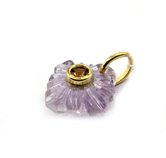 Square Stone Pave Diamond Pendant