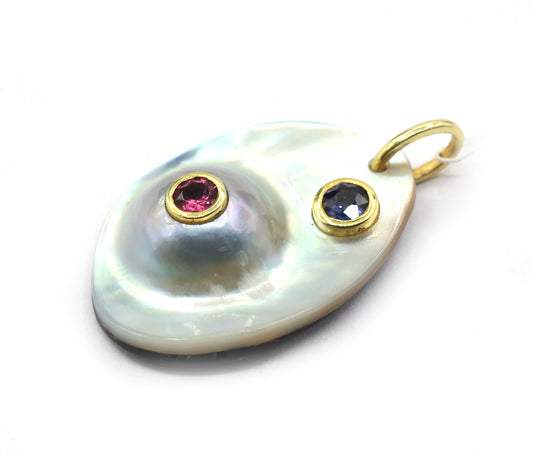 Pearl Pave Diamond Pendant