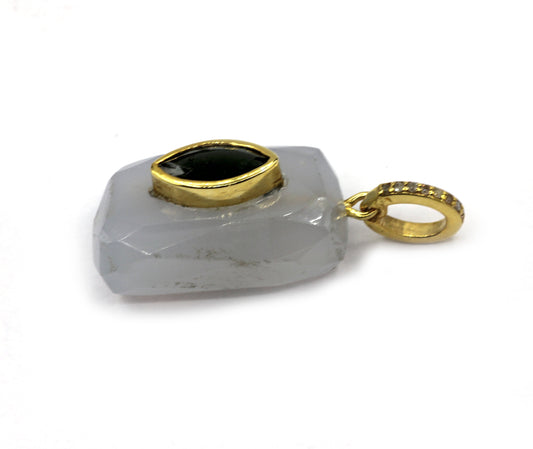 Silver Pave Diamond Pendant