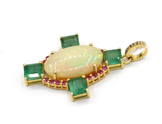 92.5 Silver Pave Diamond Pendant