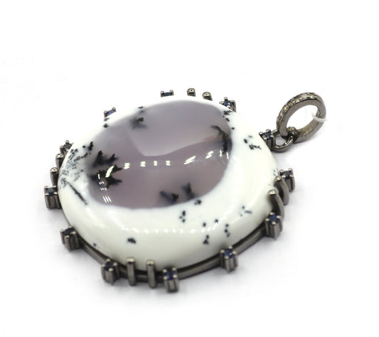 92.5 Silver Pave Diamond Pendant