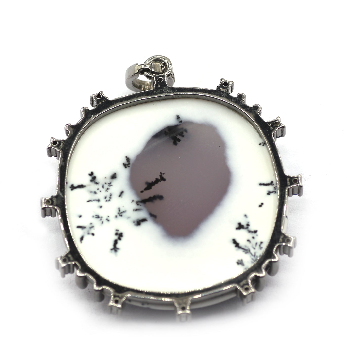 92.5 Silver Pave Diamond Pendant