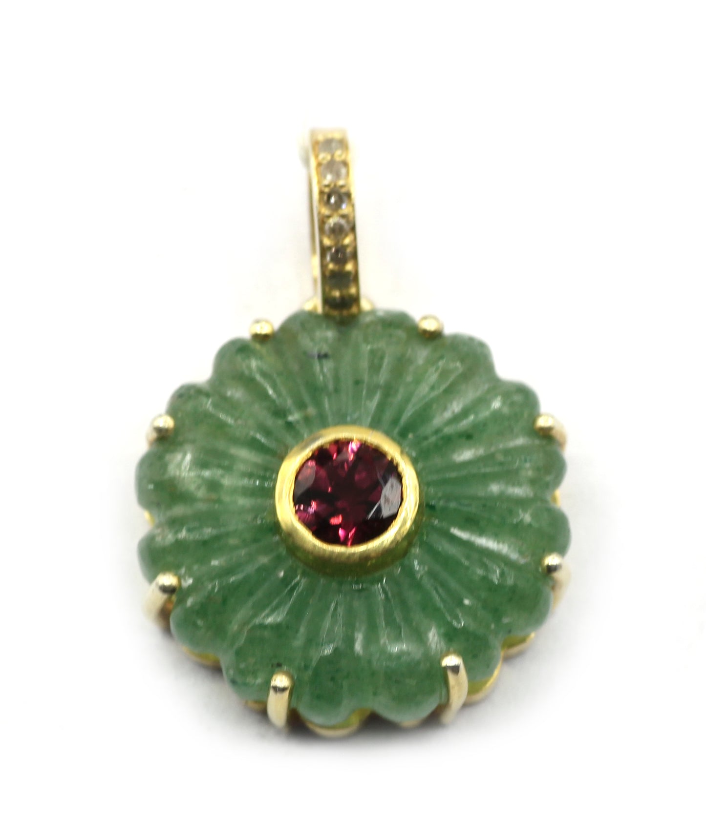 Round Pave Diamond Pendant