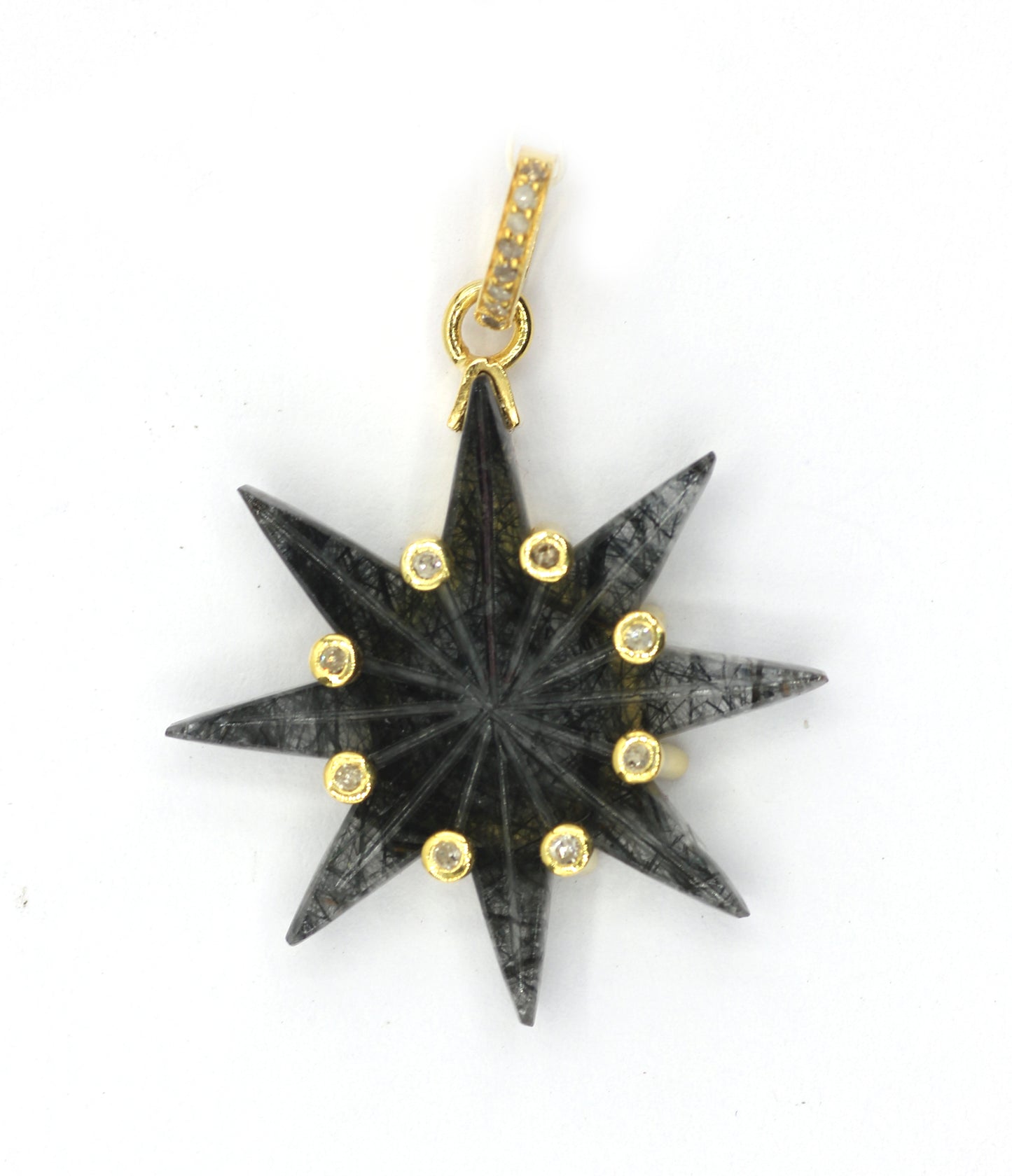Star 92.5 Silver Pave Diamond Pendant