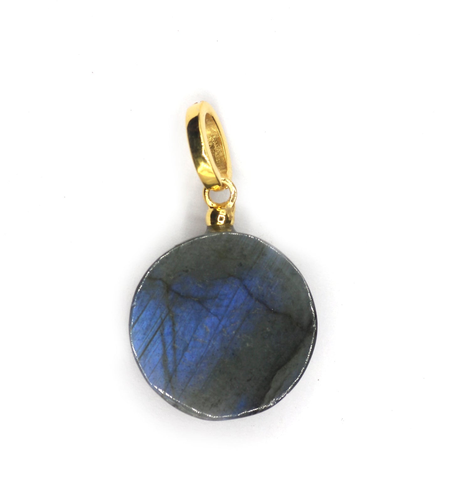 Labradorite Face Pave Diamond Pendant