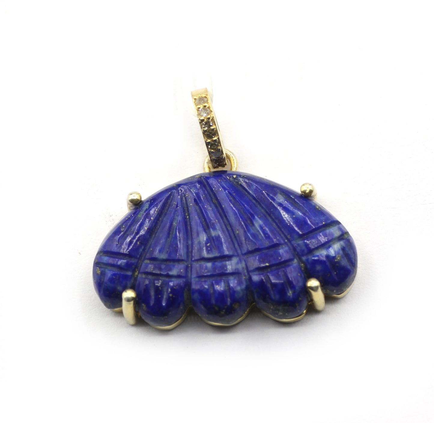 Lapis Lazuli Pave Diamond Pendant